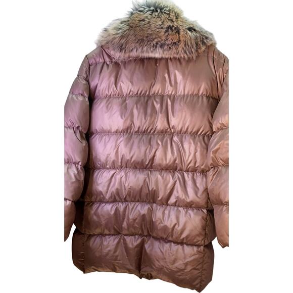 Lauren Ralph Lauren Cayfrutray Truffle Faux Fur Down Puffer Coat Size 1X Cozy - Picture 2 of 8